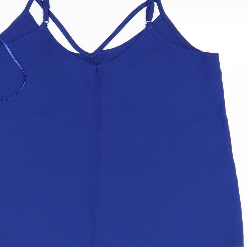 Select Womens Blue   Camisole Blouse Size 14