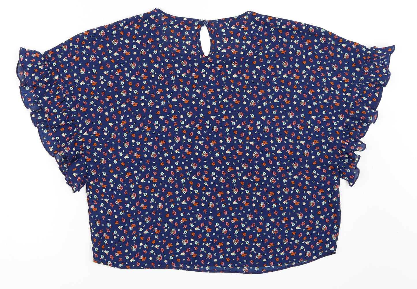 Candy Couture Womens Blue   Basic Blouse Size 14