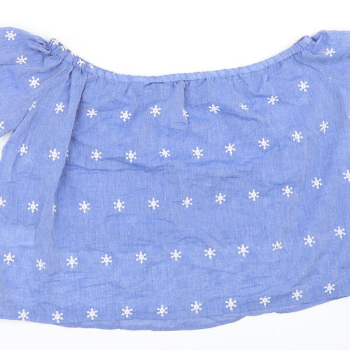 Select Womens Blue   Basic Blouse Size 8