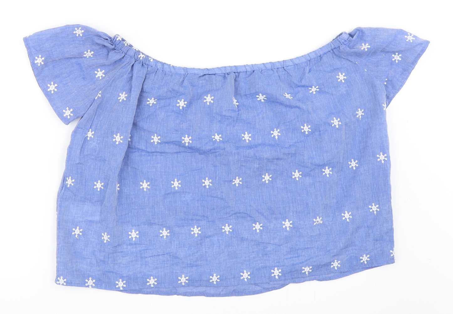 Select Womens Blue   Basic Blouse Size 8