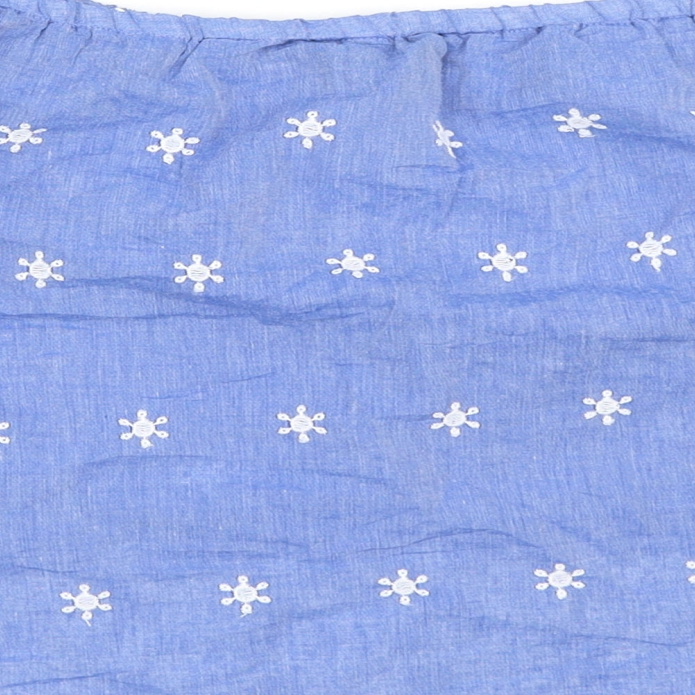 Select Womens Blue   Basic Blouse Size 8