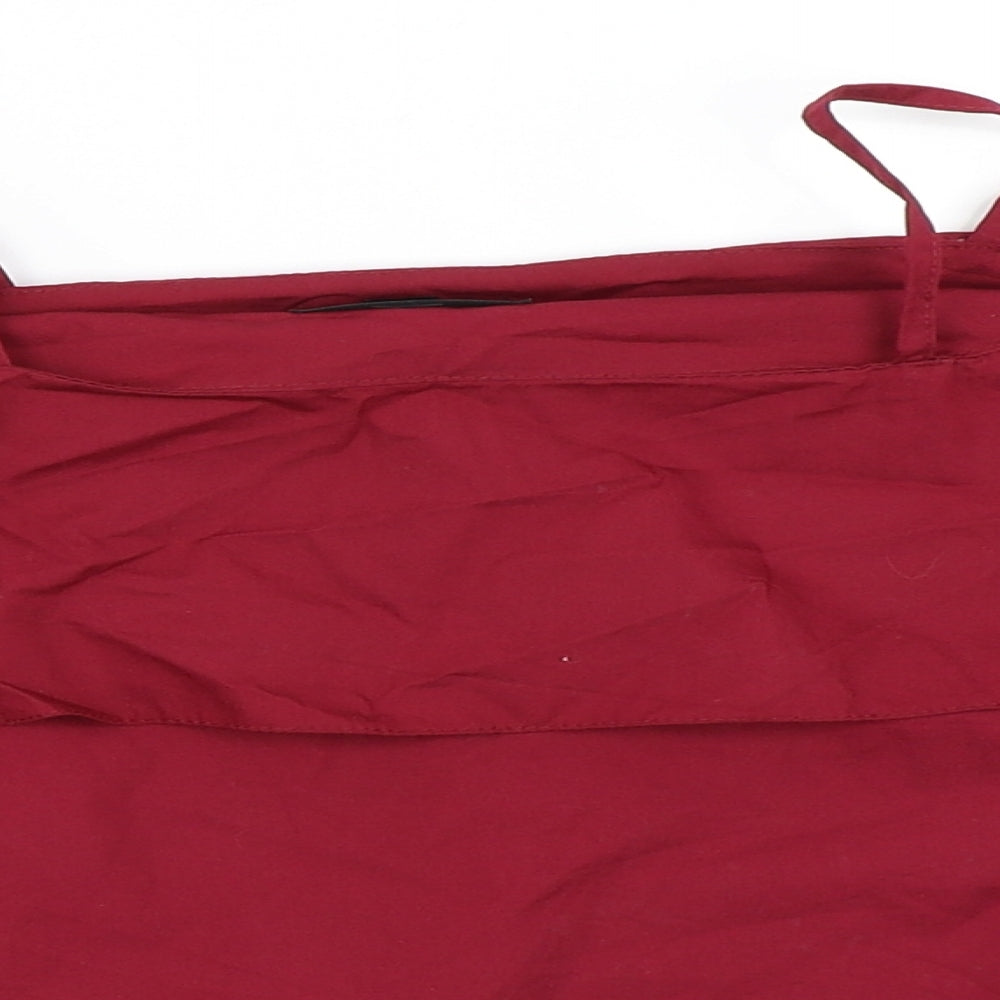 Topshop Womens Red   Basic Blouse Size 6