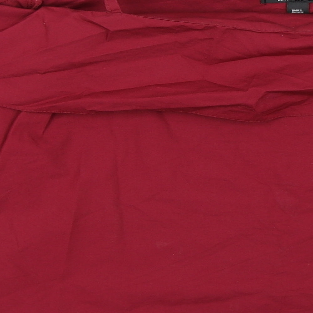 Topshop Womens Red   Basic Blouse Size 6