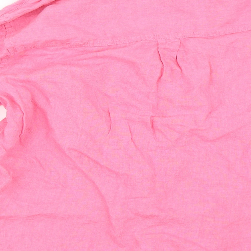 Marks and Spencer Womens Pink   Basic Button-Up Size 16