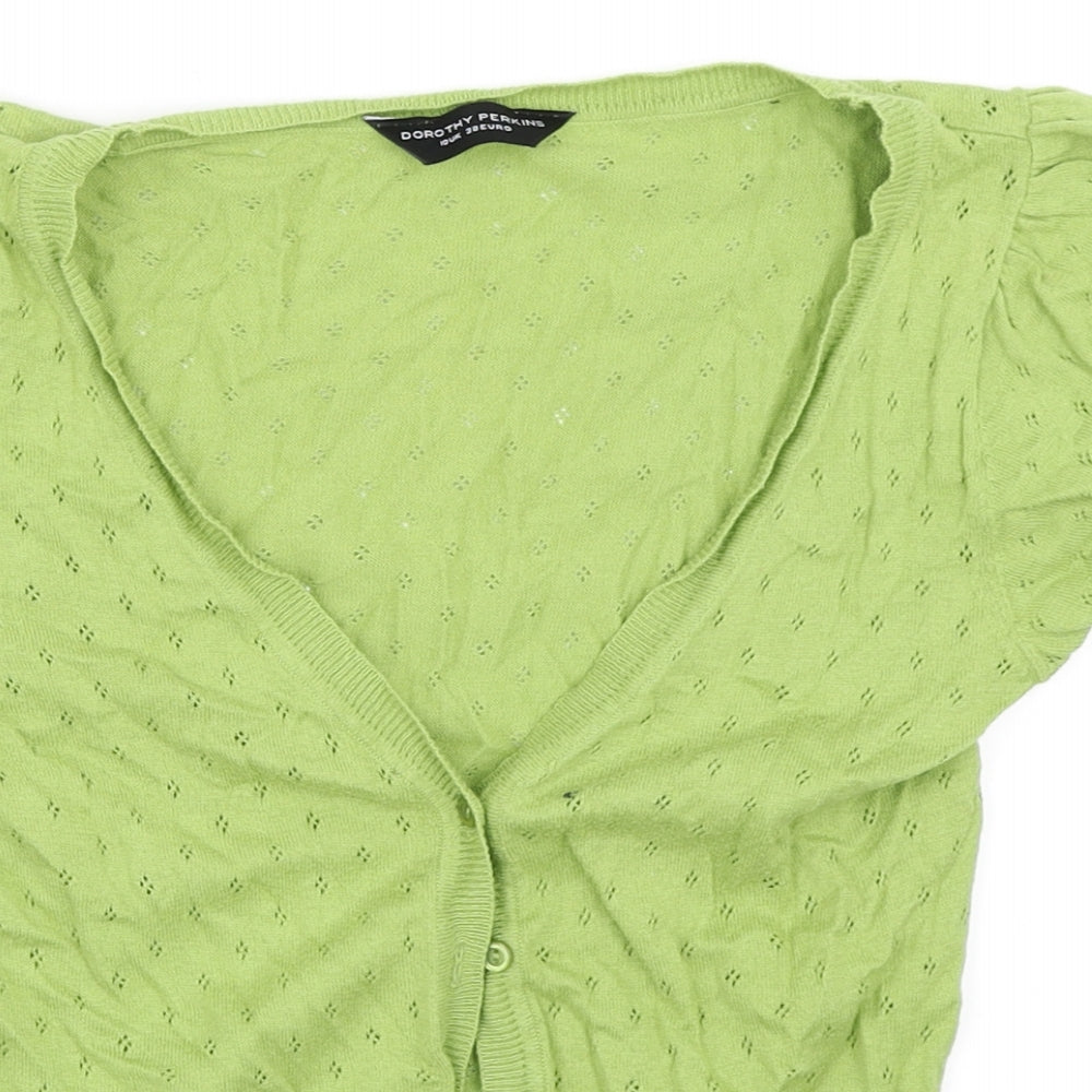 Dorothy Perkins Womens Green   Cardigan Jumper Size 10