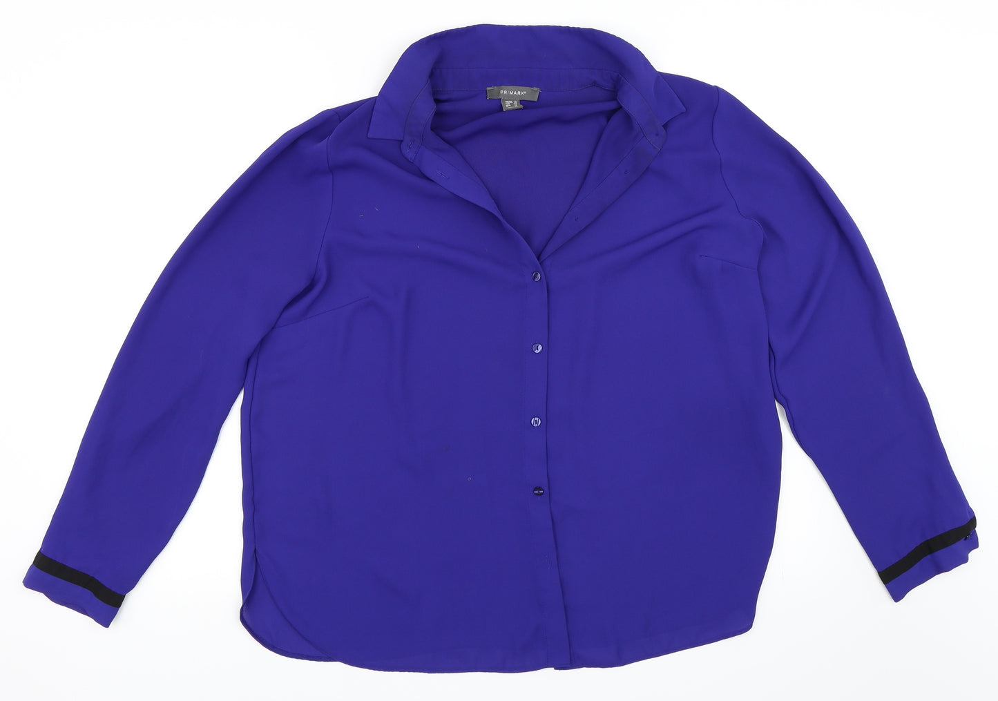 Primark Womens Blue   Basic Button-Up Size 18