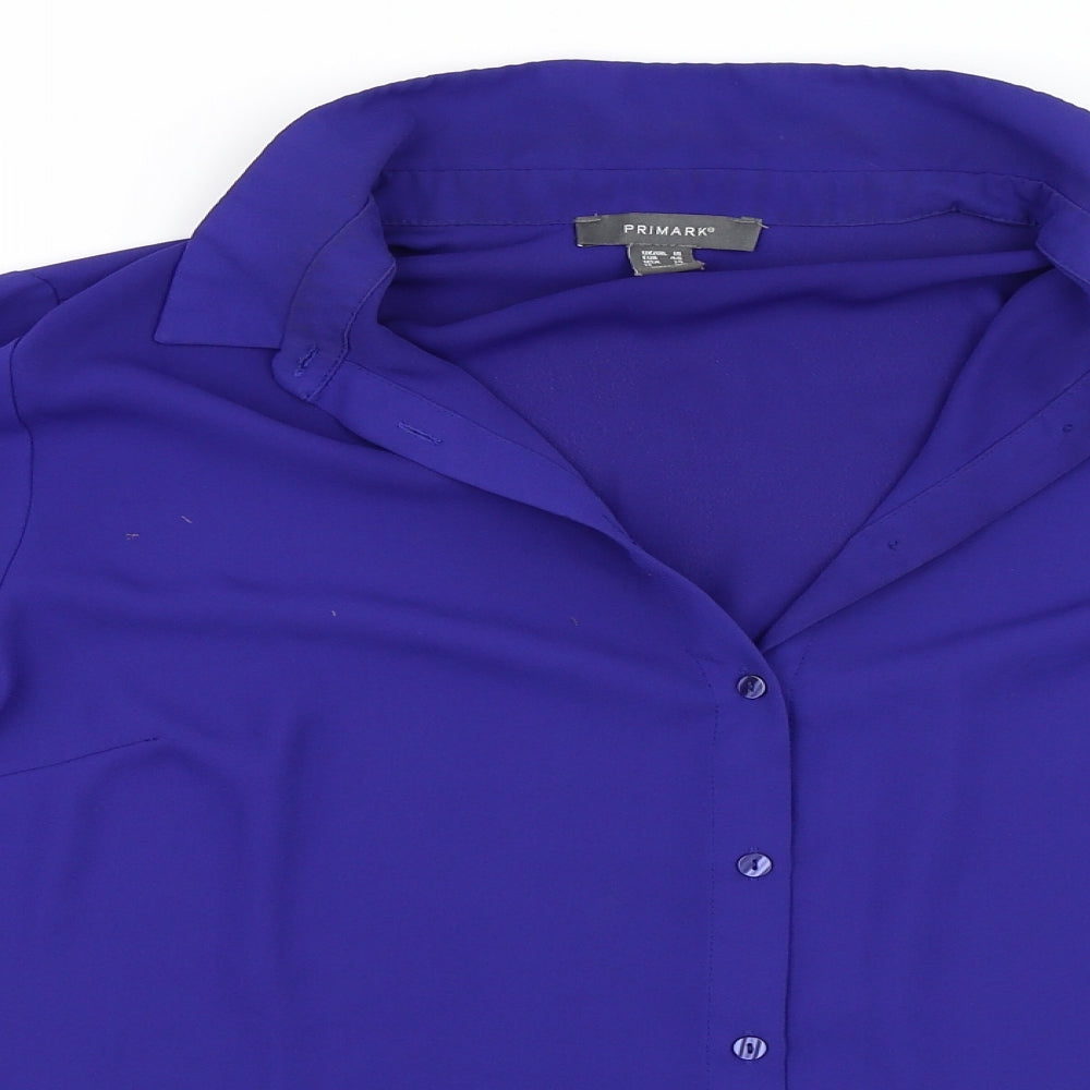 Primark Womens Blue   Basic Button-Up Size 18