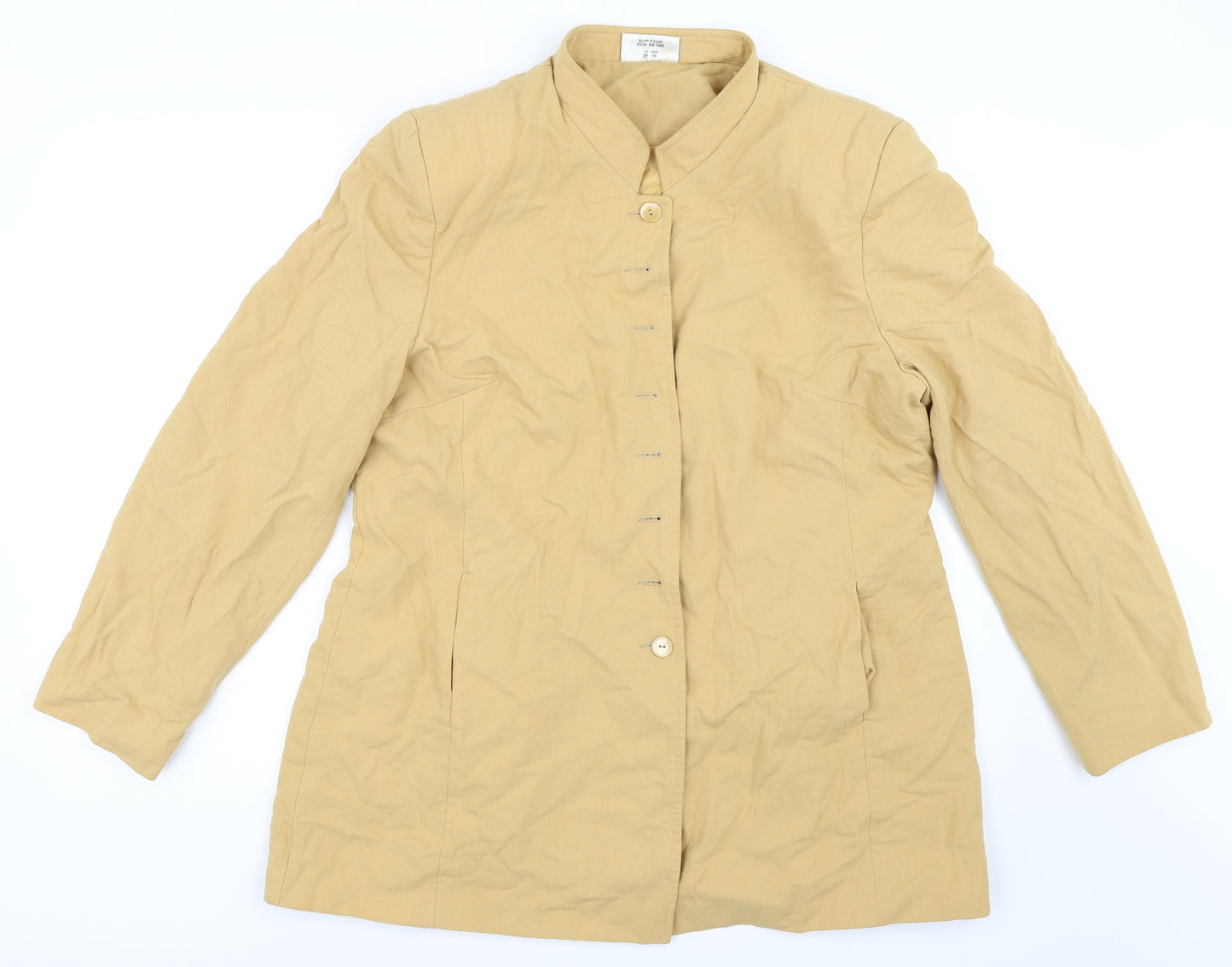 Style Repost Womens Yellow   Overcoat Coat Size 20