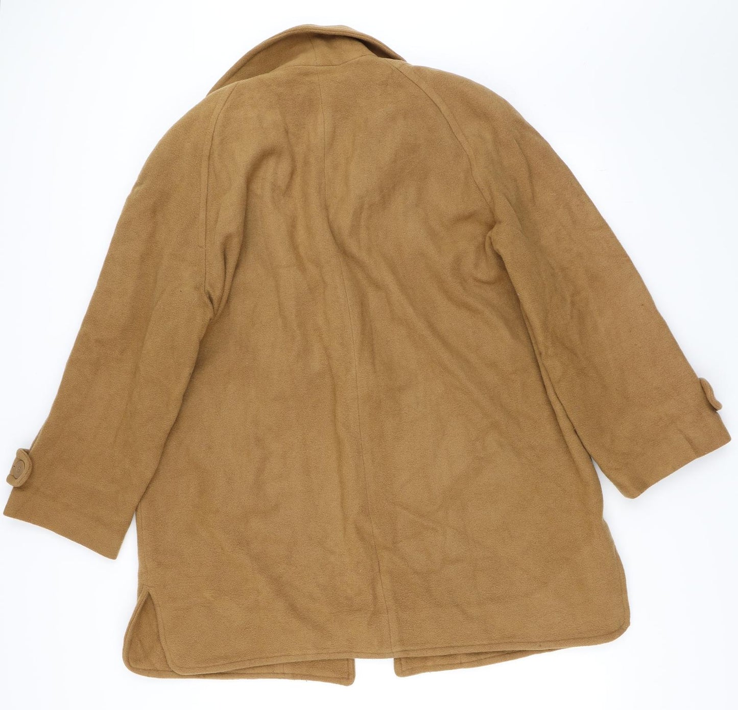 ANNE WEYBURN Womens Beige   Overcoat Coat Size 16