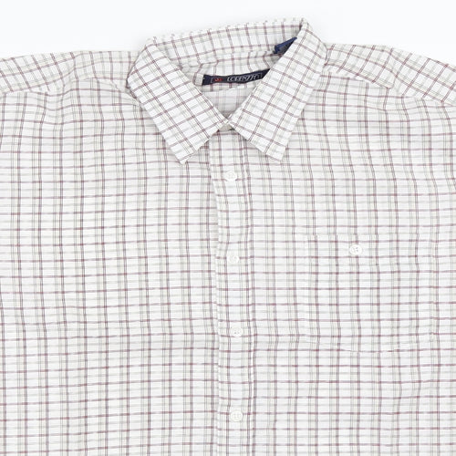 Lorenzo Mens White Check   Button-Up Size 42