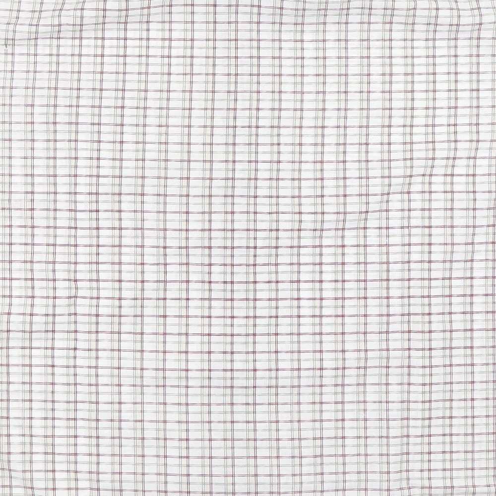 Lorenzo Mens White Check   Button-Up Size 42