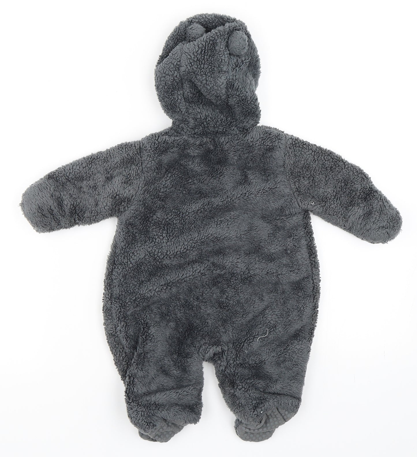 Preworn Baby Grey   Coverall One-Piece Size 0-3 Months