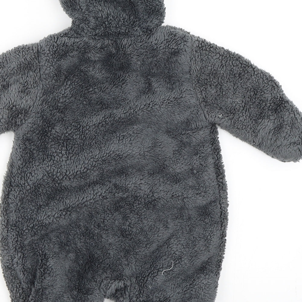 Preworn Baby Grey   Coverall One-Piece Size 0-3 Months