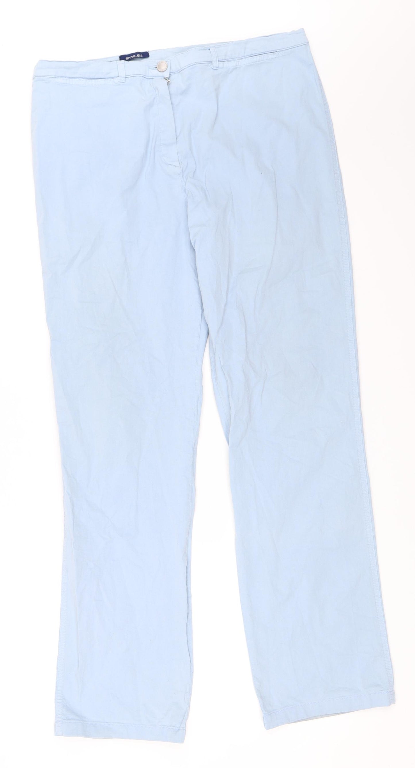 Anna Gui Womens Blue   Chino Trousers Size 42 L30 in