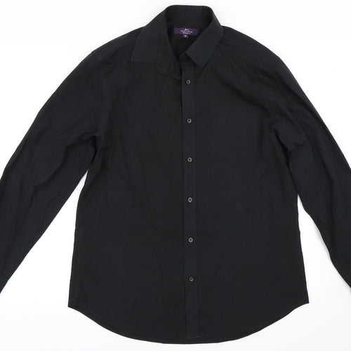 Tailor & Cutter Mens Black    Dress Shirt Size 16