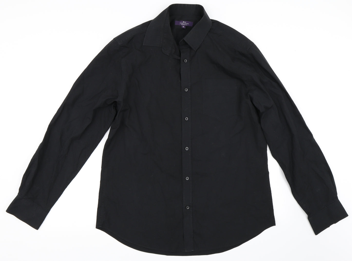 Tailor & Cutter Mens Black    Dress Shirt Size 16
