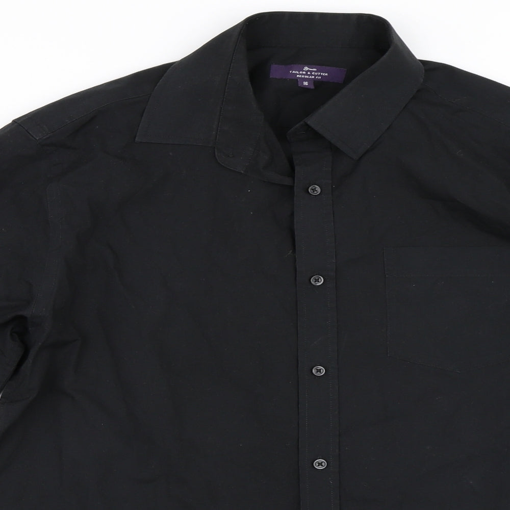 Tailor & Cutter Mens Black    Dress Shirt Size 16
