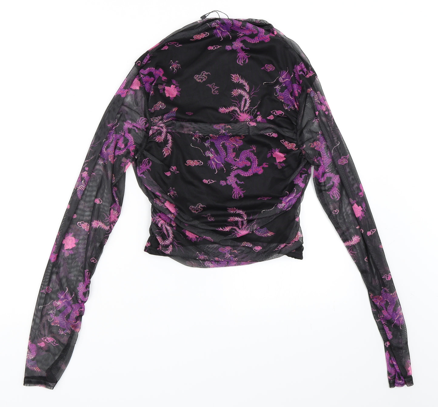 Boohoo Womens Black   Cropped Blouse Size 16