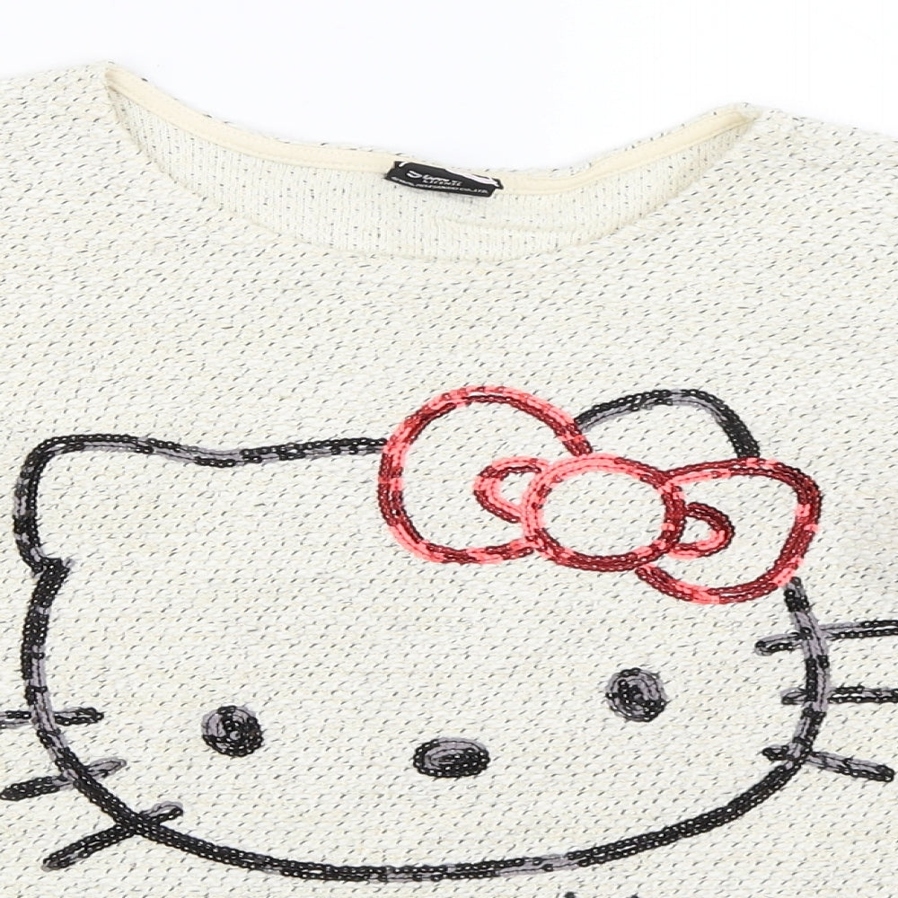 George Girls Beige   Pullover Jumper Size 10-11 Years  - hello kitty