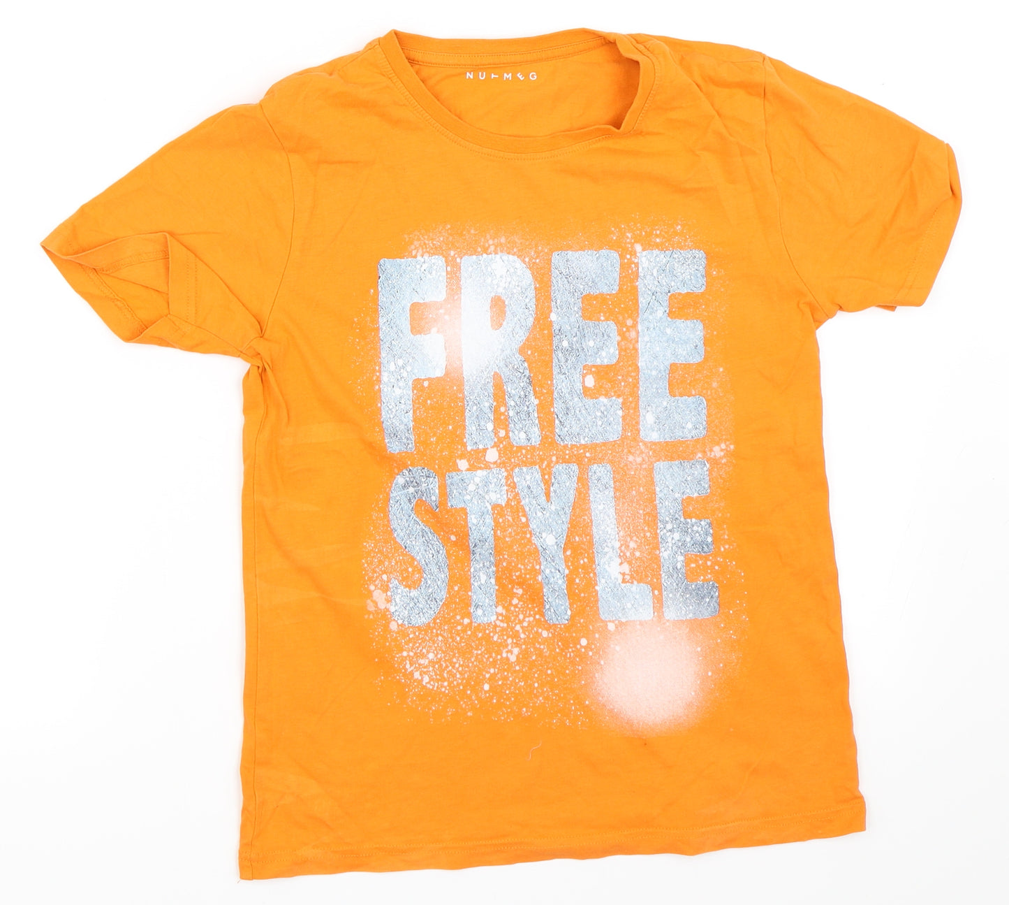 Nutmeg Boys Orange   Basic T-Shirt Size 12-13 Years
