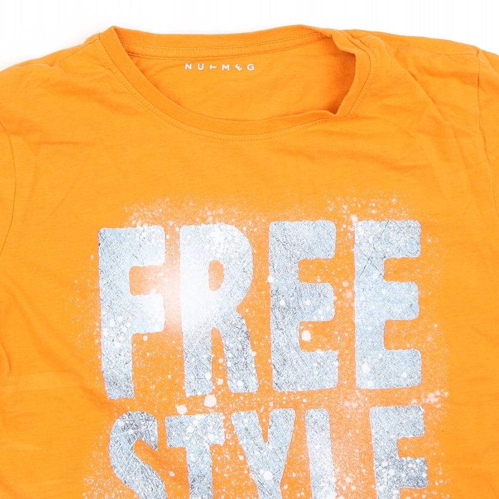 Nutmeg Boys Orange   Basic T-Shirt Size 12-13 Years
