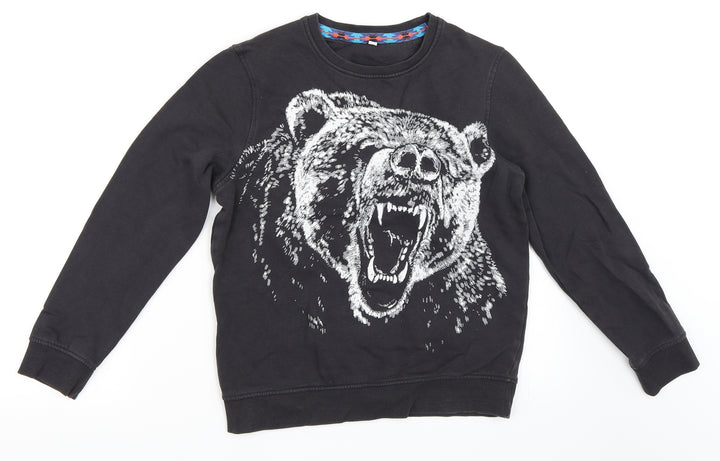 Marks and Spencer Girls Grey Pullover Sweatshirt Size 9-10 Years - bear