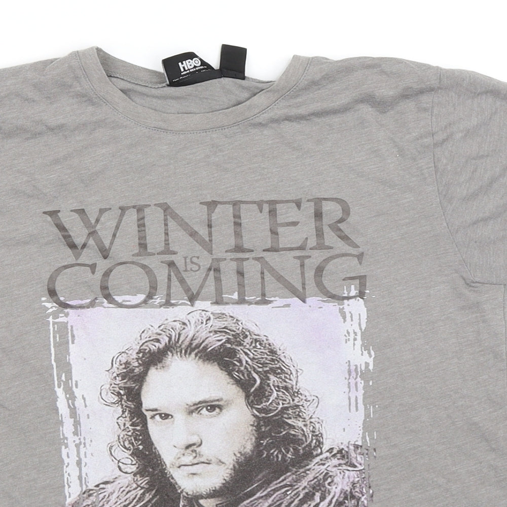 Game Of Thrones Womens Grey   Basic T-Shirt Size 6  - Game Of Thrones