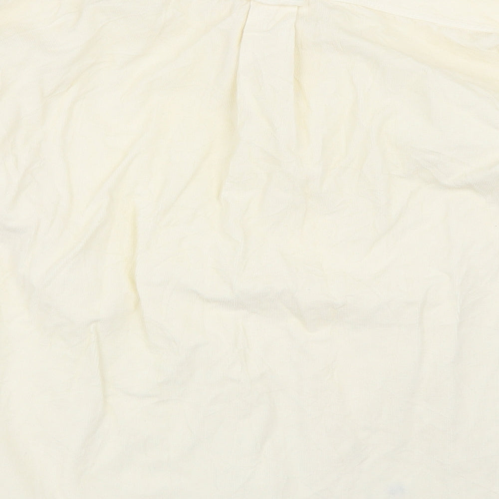 Retro-Verso Mens Ivory  Corduroy  Button-Up Size L