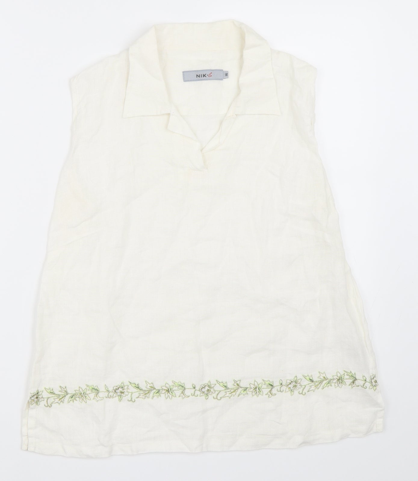 Preworn Womens Ivory   Basic Blouse Size 16