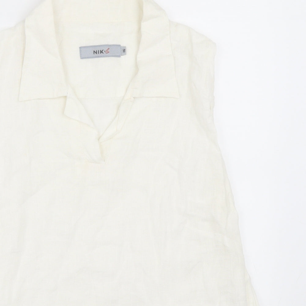 Preworn Womens Ivory   Basic Blouse Size 16