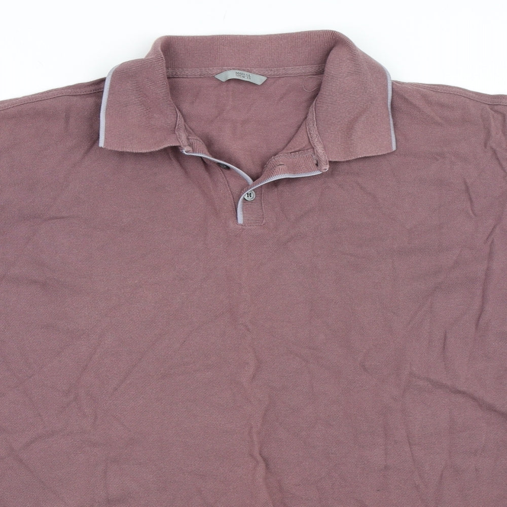Marks and Spencer Mens Purple    Polo Size XL