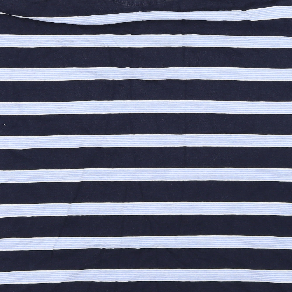 Blue Harbour Mens Blue Striped   Polo Size XL