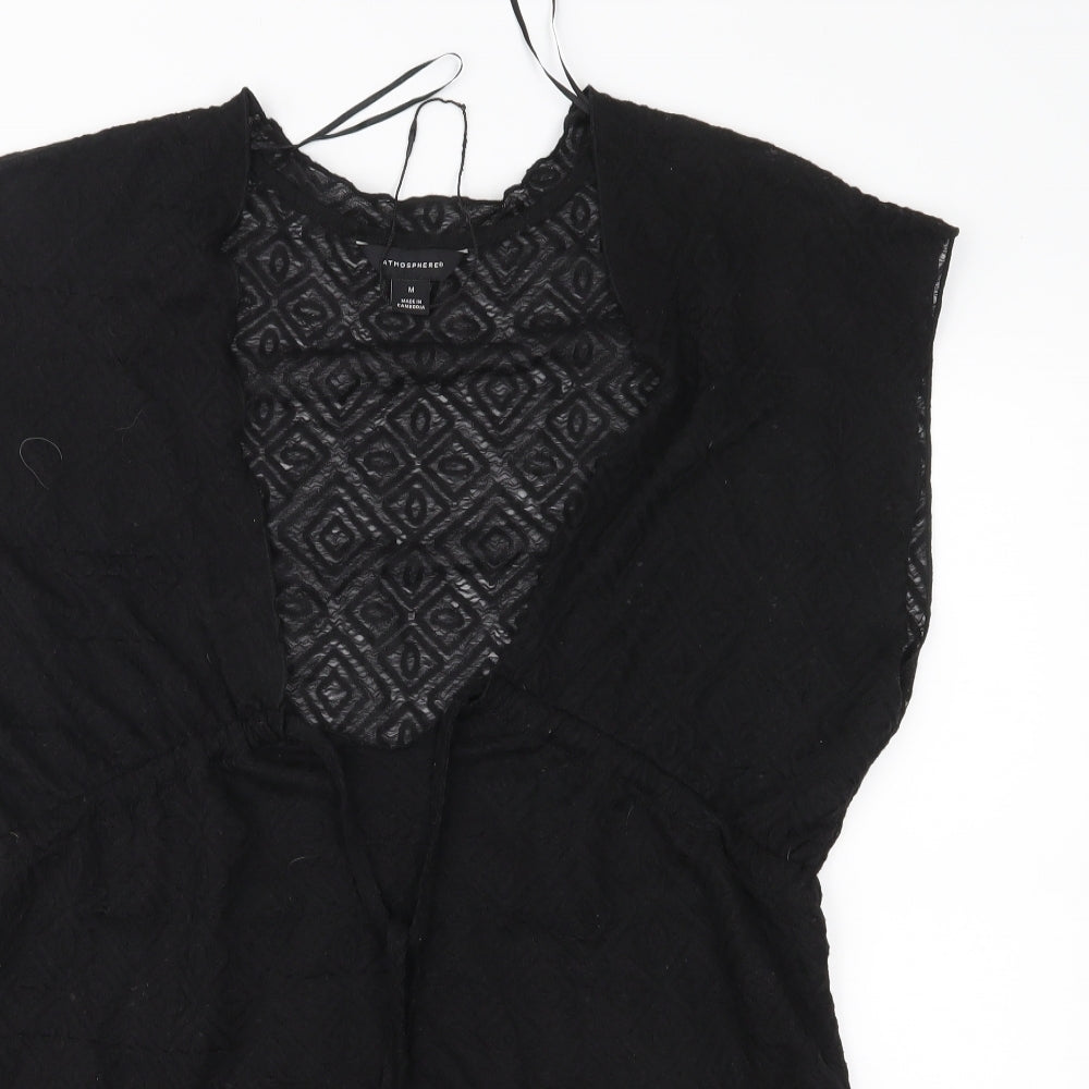 Atmosphere Womens Black   Tunic Blouse Size M  - Beach wear