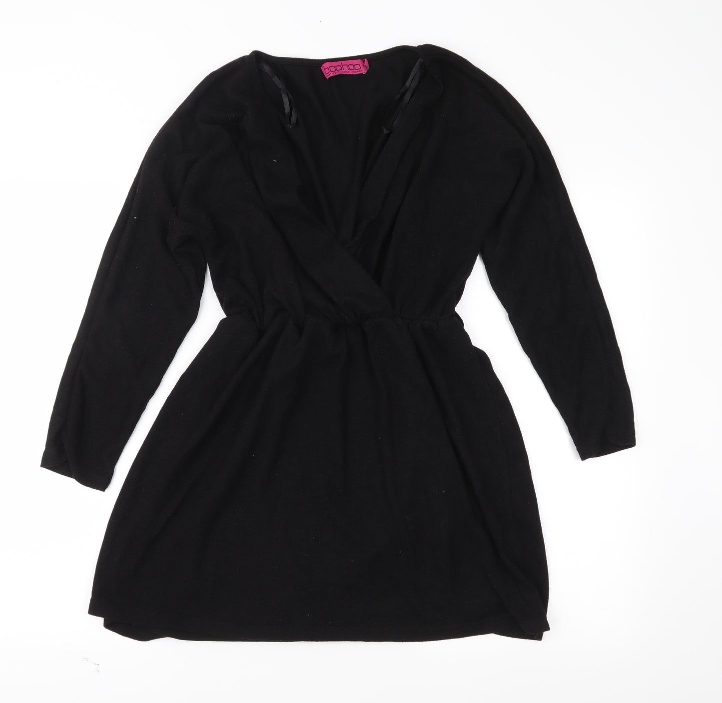 Boohoo Womens Black  Knit Fit & Flare  Size 12