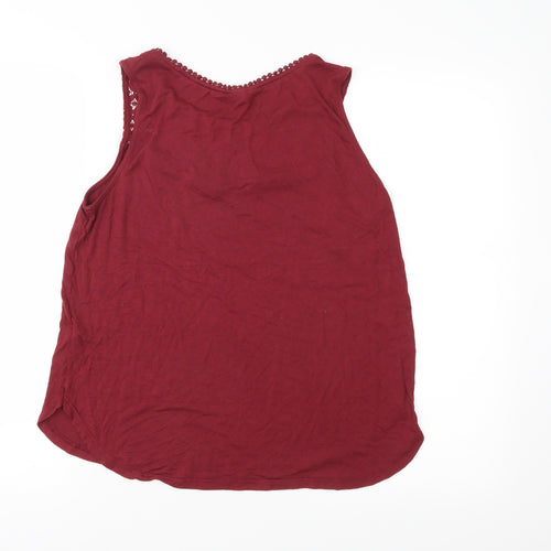 H&M Womens Red  Jersey Basic Blouse Size M