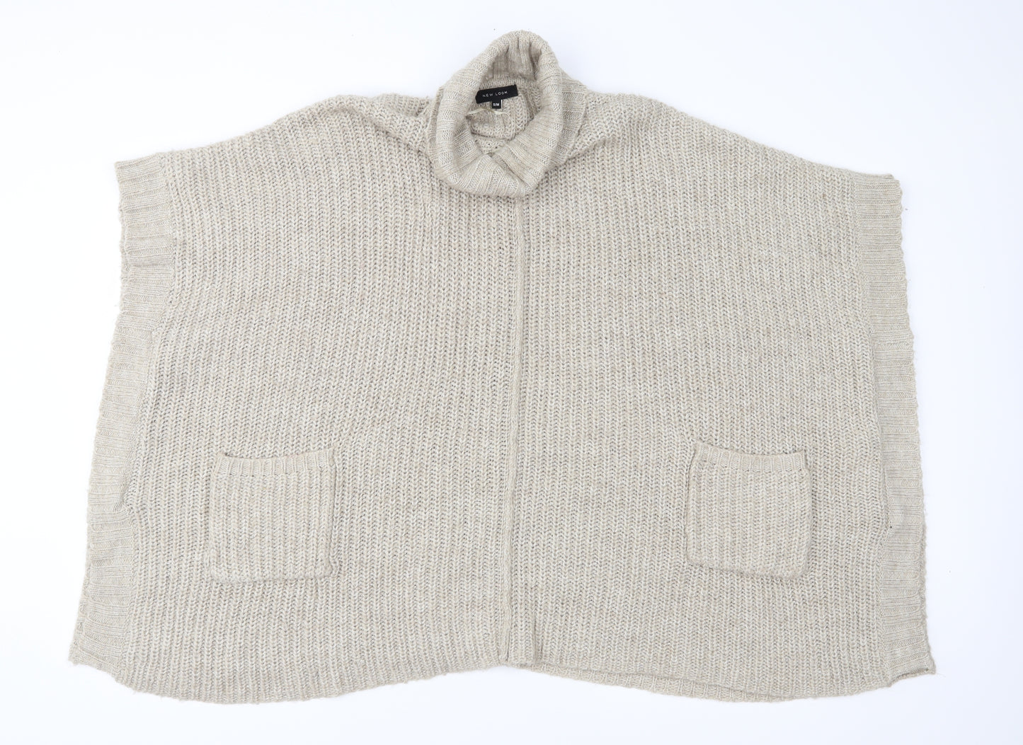 New Look Womens Beige  Knit Pullover Jumper Size S