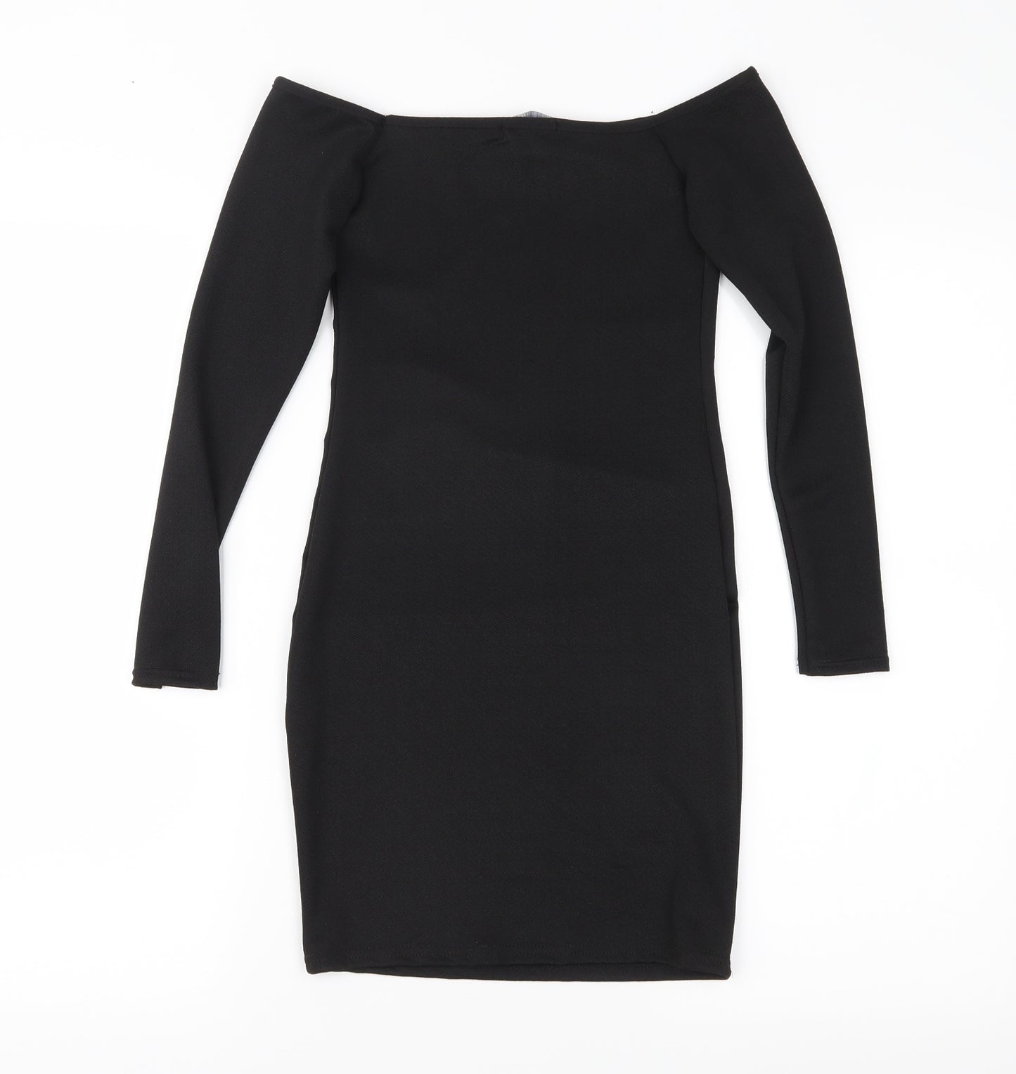 PRETTYLITTLETHING Womens Black   Sheath  Size 4