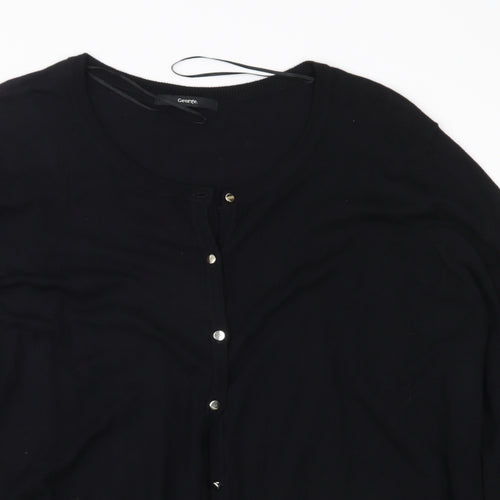 George Womens Black  Knit Cardigan Jumper Size 14