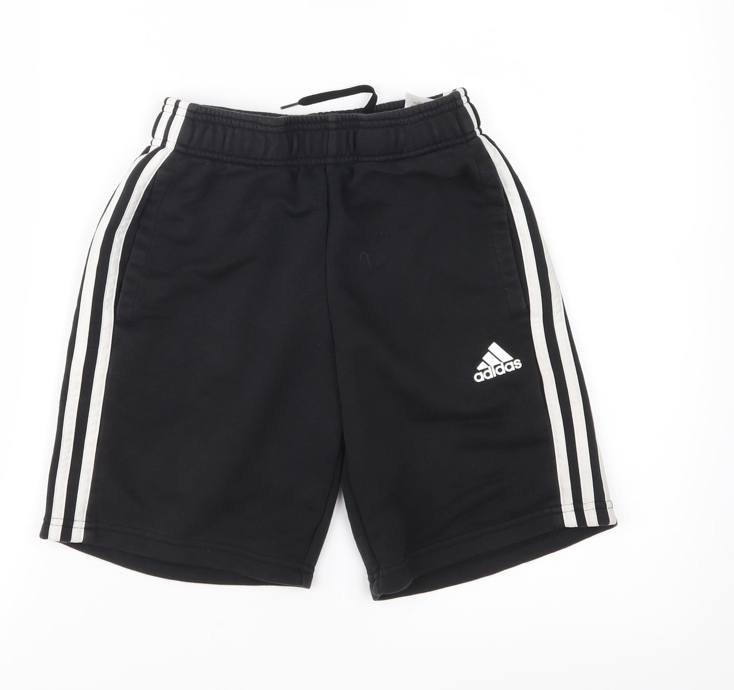 adidas Boys Black  Jersey Sweat Shorts Size 11-12 Years