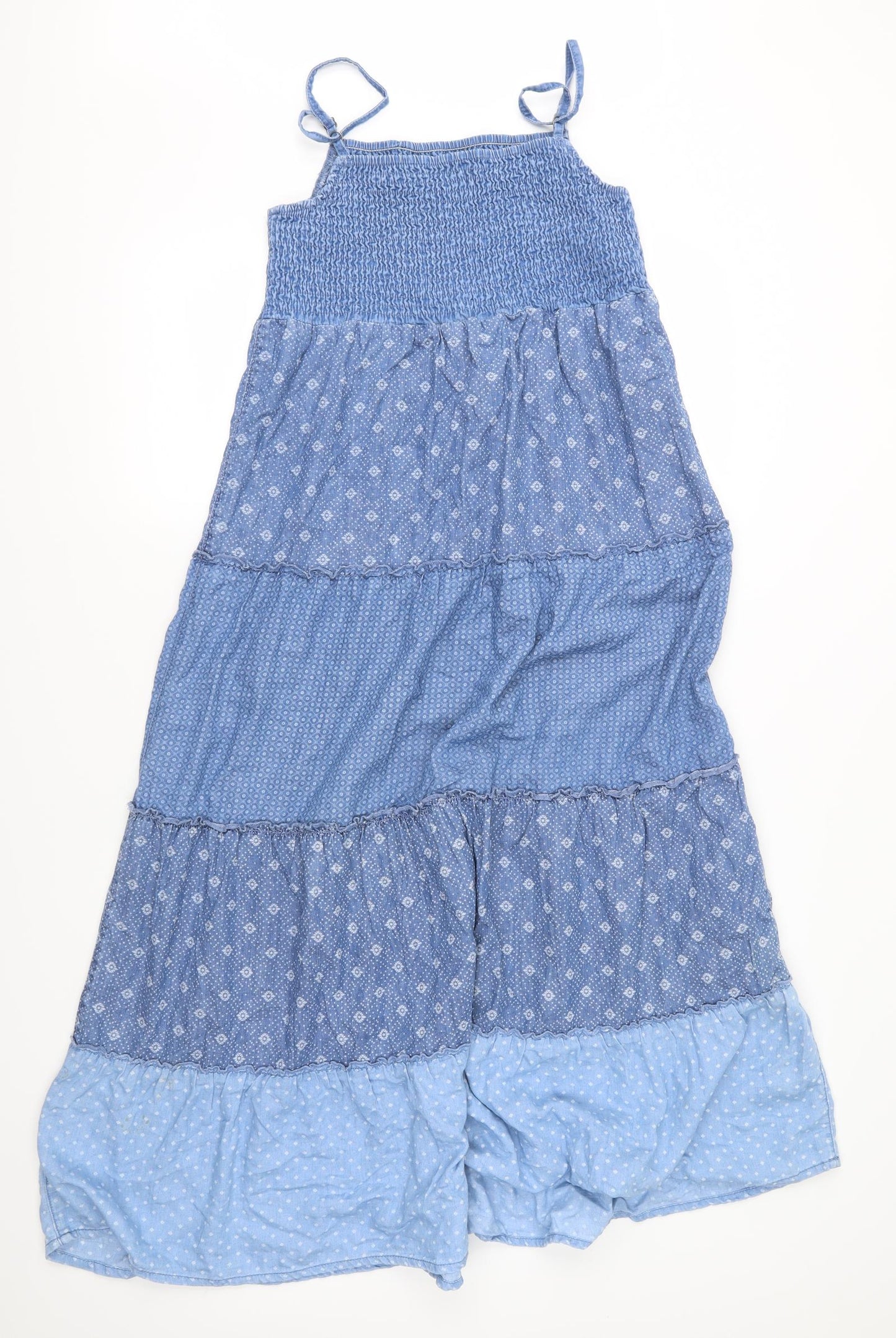 George Girls Black Floral Denim Maxi  Size 13-14 Years