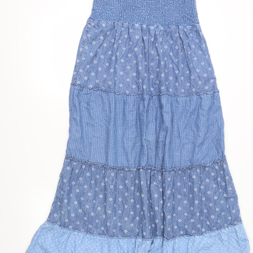 George Girls Black Floral Denim Maxi  Size 13-14 Years