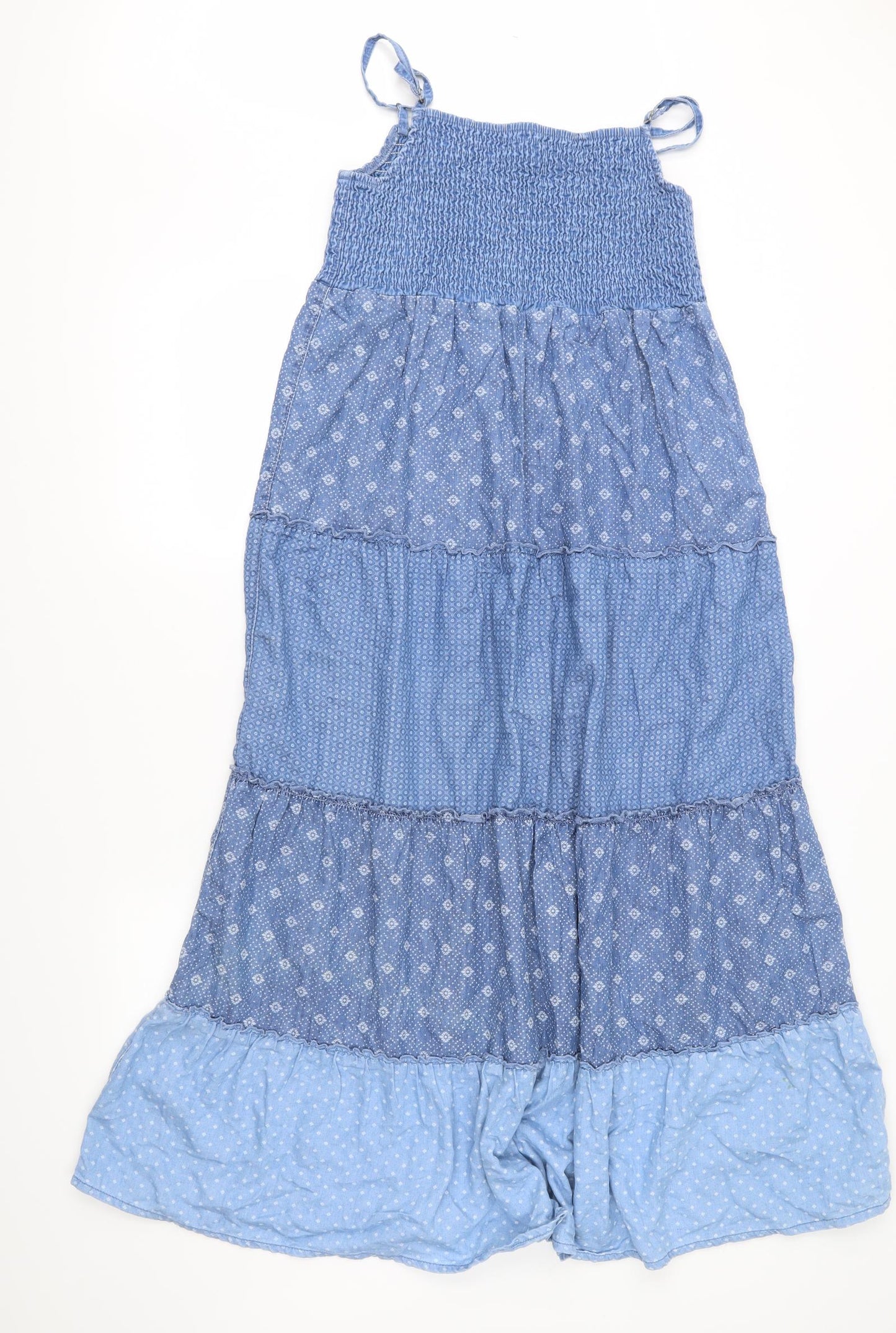 George Girls Black Floral Denim Maxi  Size 13-14 Years