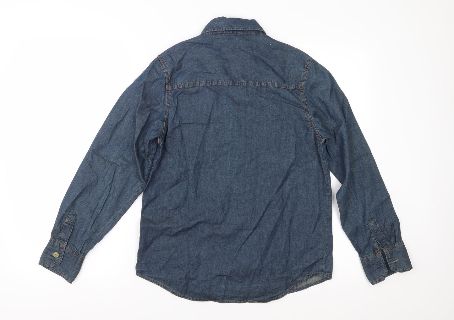 Rebel Boys Blue   Basic Button-Up Size 12-13 Years