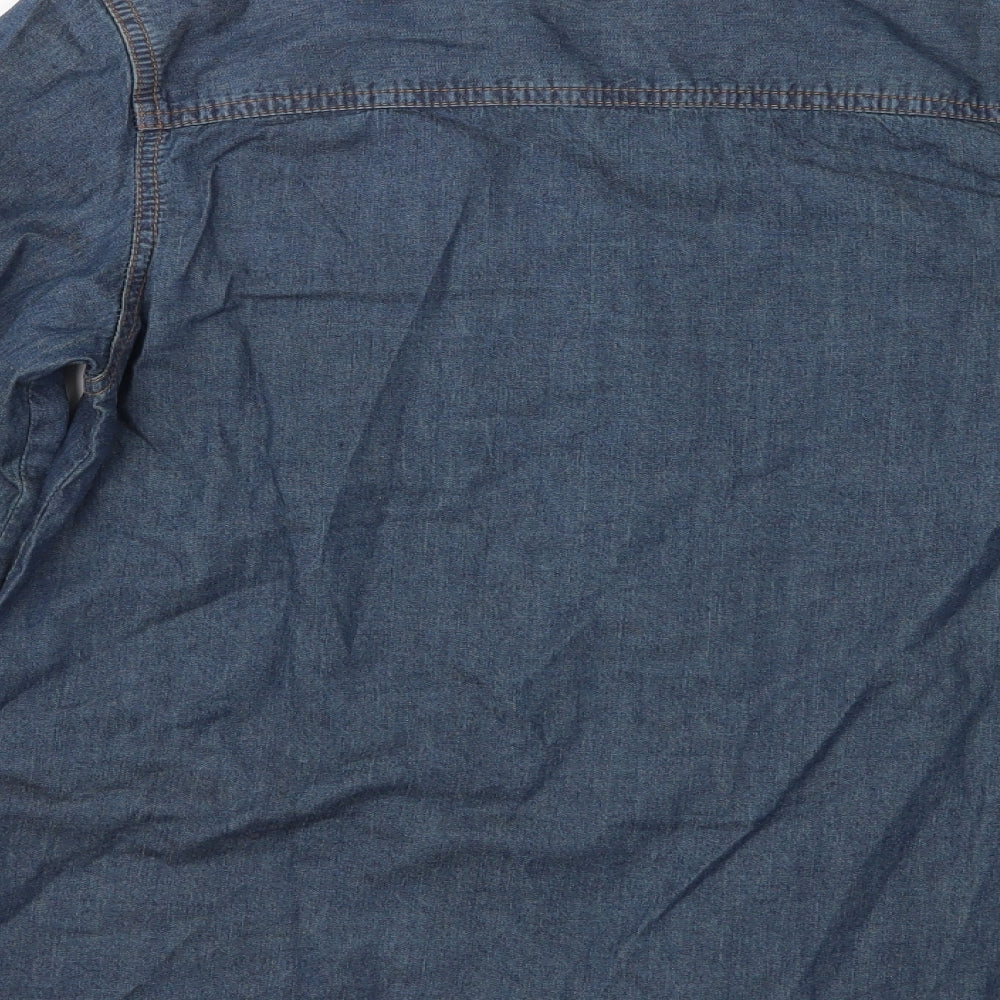 Rebel Boys Blue   Basic Button-Up Size 12-13 Years