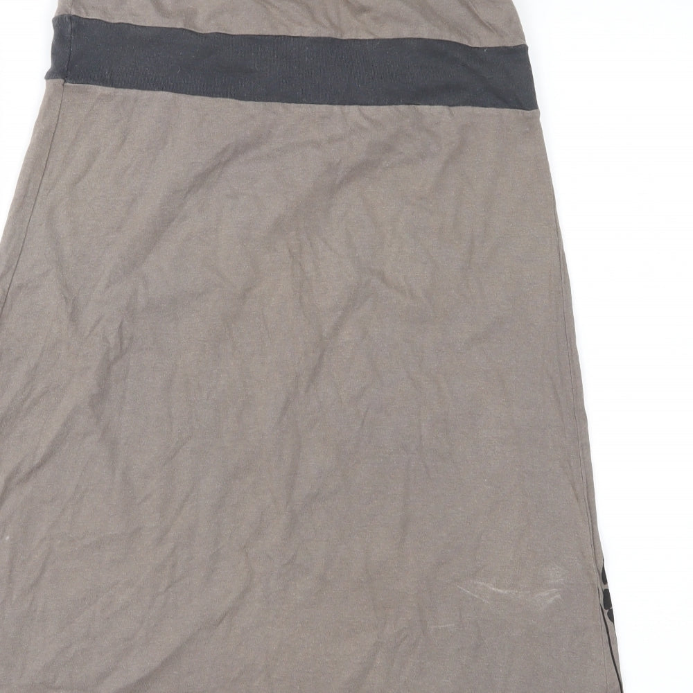 New Look Womens Brown  Jersey Basic Blouse Size 12
