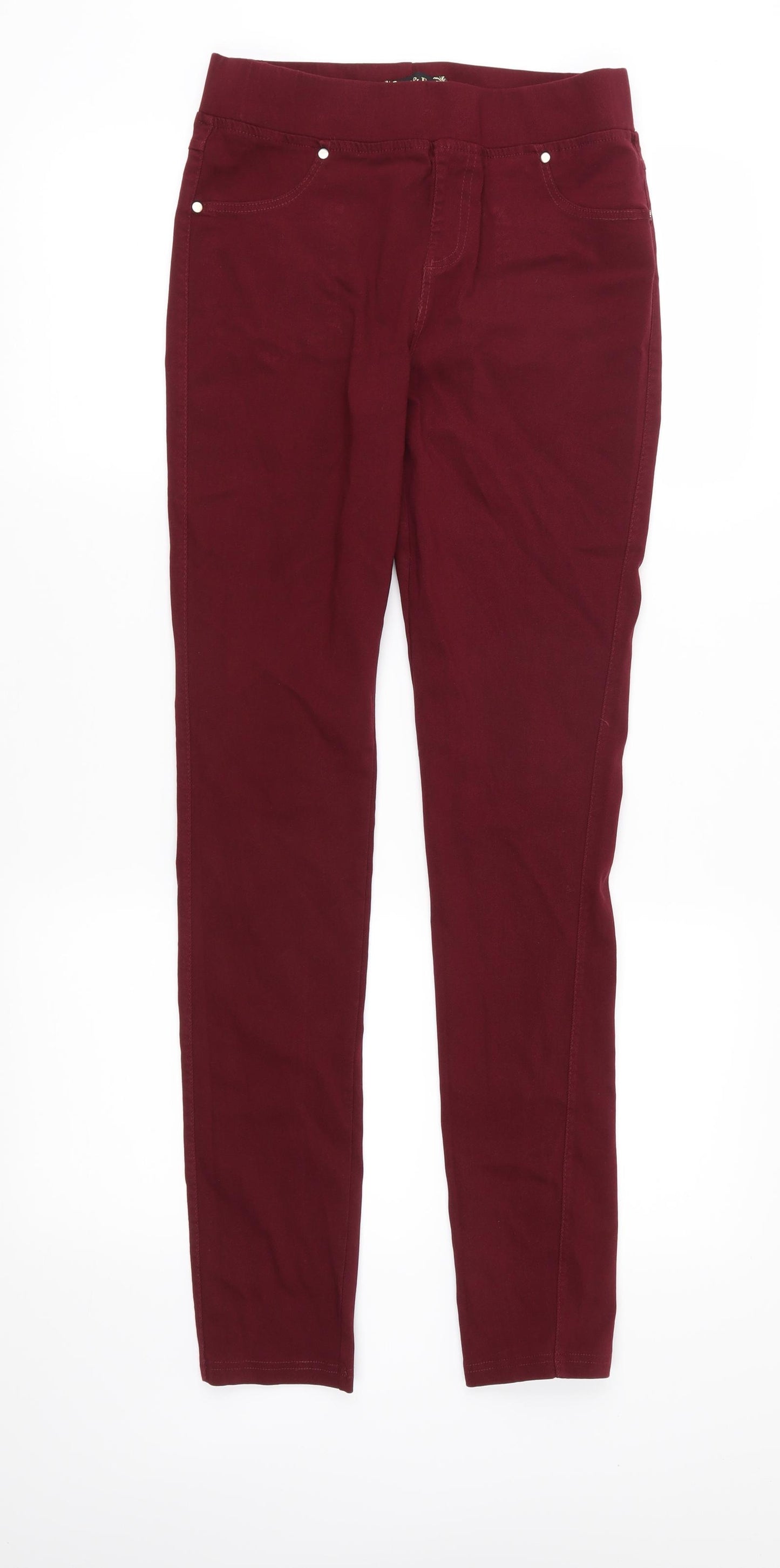 V&F Womens Red  Denim Jegging Jeans Size 12 L30 in