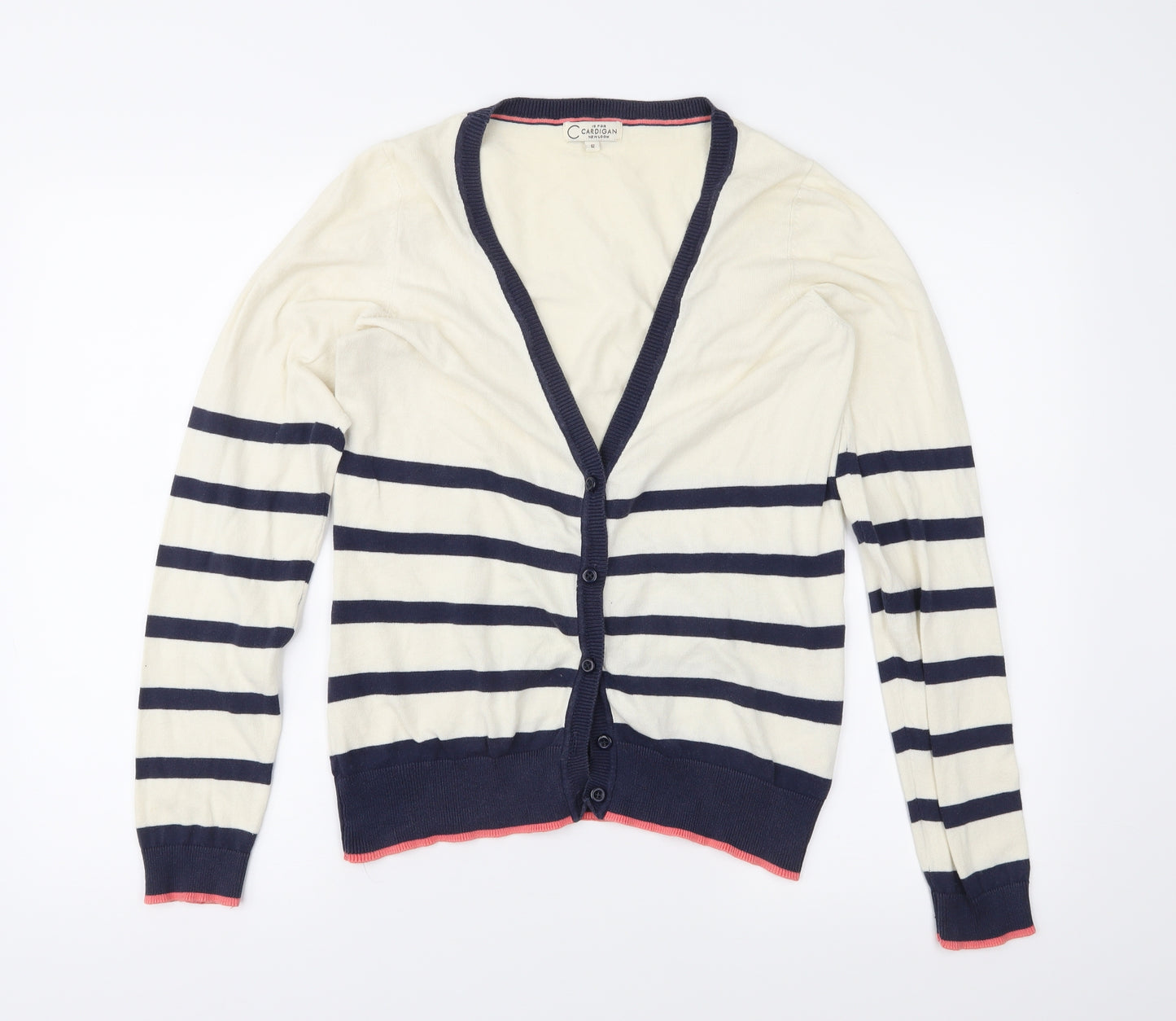 New Look Womens Ivory Striped Knit Pullover Jumper Size 12