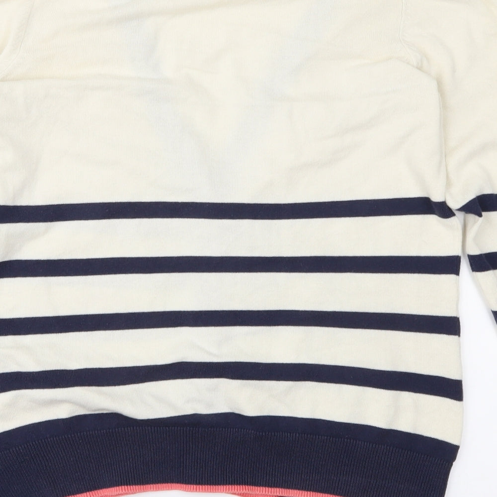 New Look Womens Ivory Striped Knit Pullover Jumper Size 12
