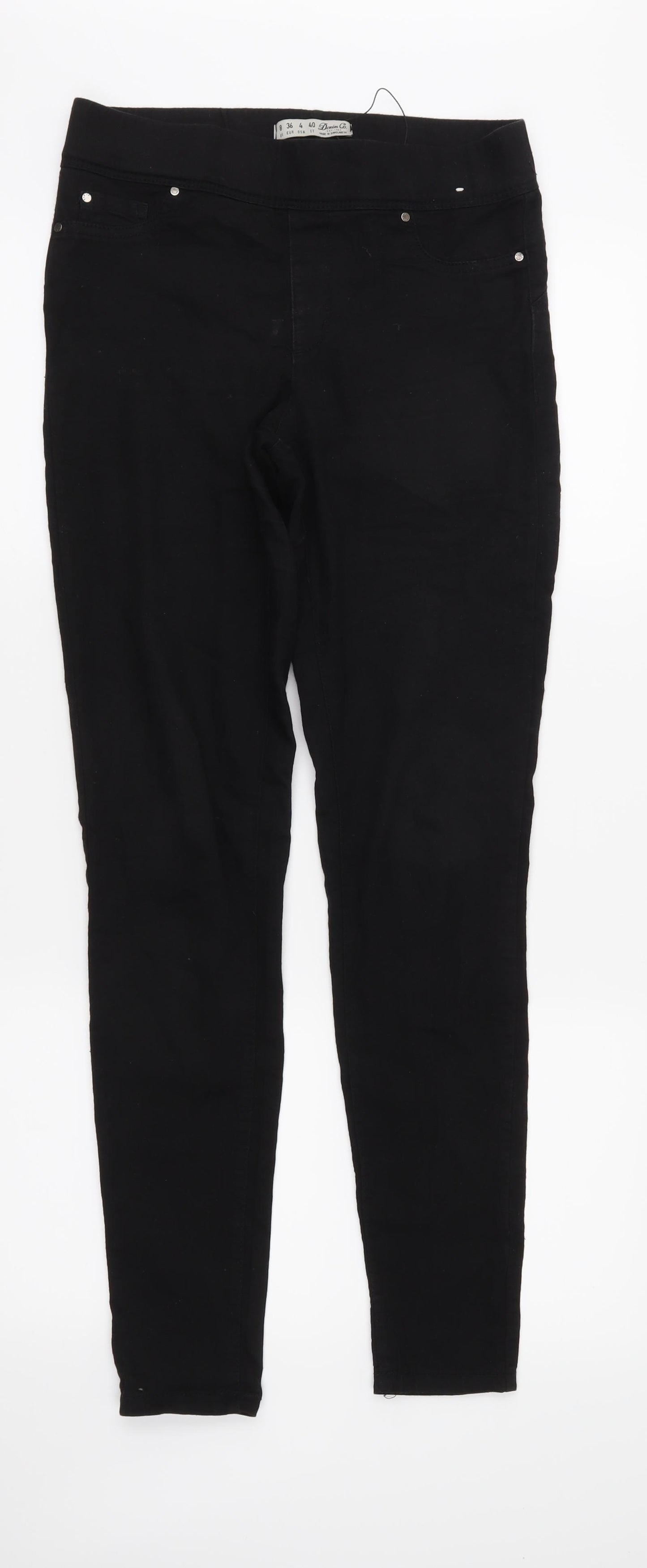 Denim & Co. Womens Black  Denim Jegging Jeans Size 8 L32 in