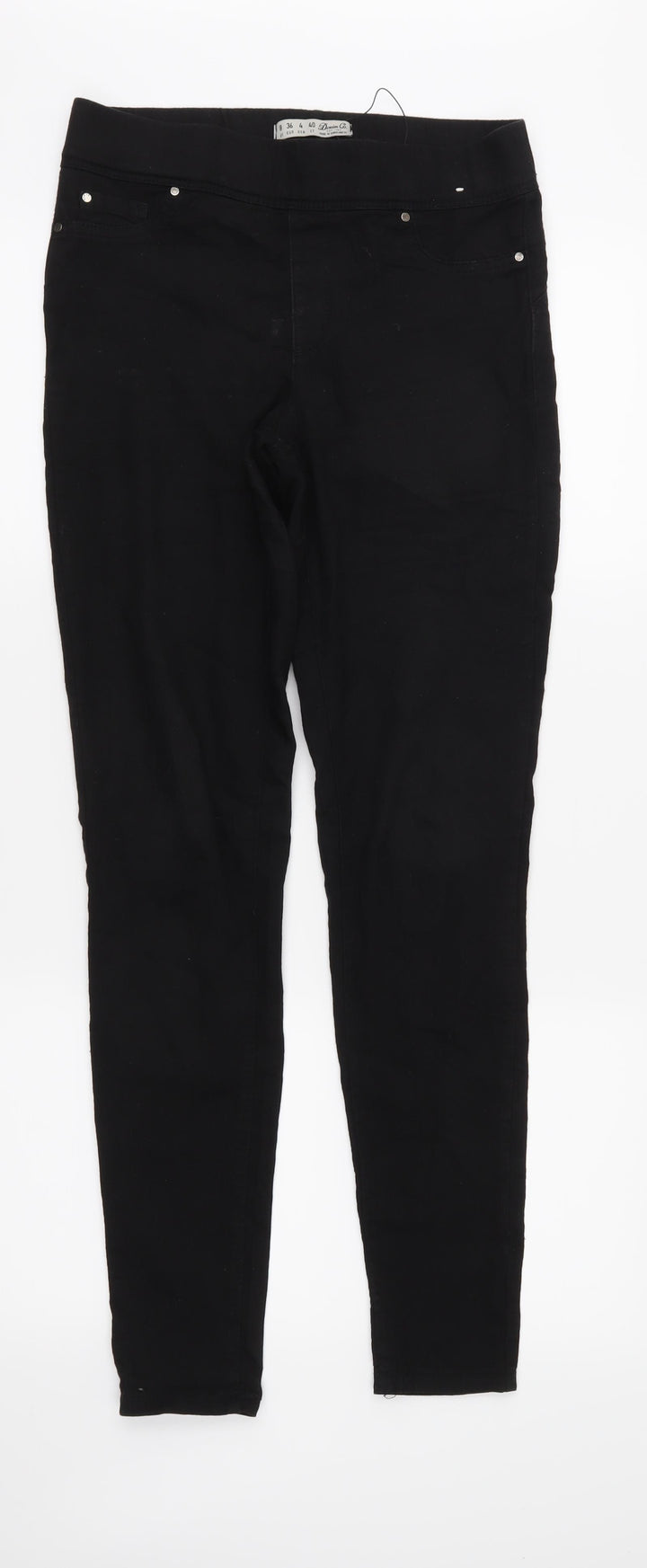 Denim & Co. Womens Black Denim Jegging Jeans Size 8 L32 in